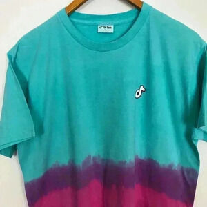Tik Tok Unisex Tie Dye XLarge Short Sleeve T-Shirt